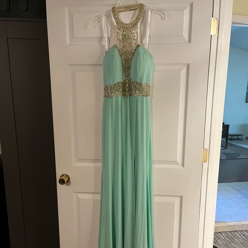 Tiffany blue prom dress